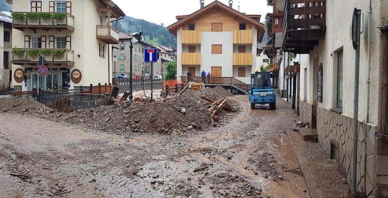 I danni causati da un nubifragio nelle valli di Fassa e di Fiemme, in Trentino, 3 luglio 2018
(ANSA/ UFFICIO STAMPA POLIZIA)