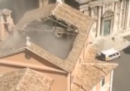 È crollato il tetto della chiesa di San Giuseppe dei Falegnami a Roma, non ci sono feriti