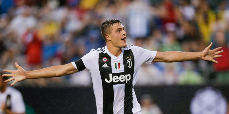 L'attaccante Andrea Favilli ha segnato i due gol della Juventus nella vittoria contro il Bayern Monaco dello scorso 25 luglio, all'International Champions Cup (EDUARDO MUNOZ ALVAREZ/AFP/Getty Images)