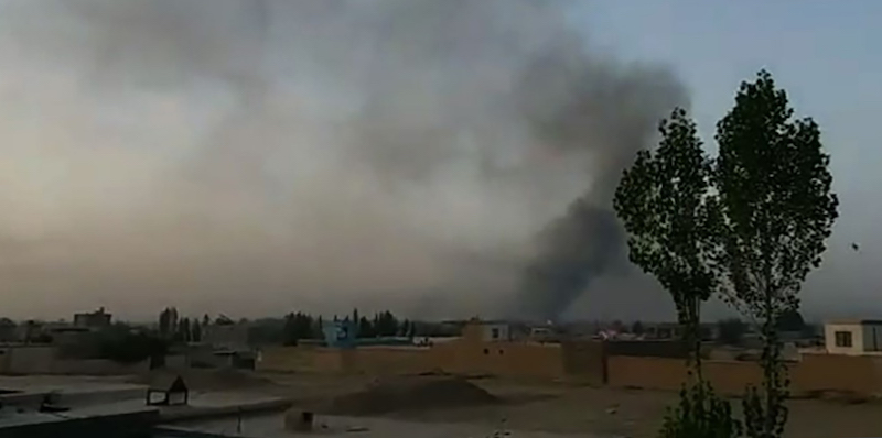 Combattimenti a Ghazni, in Afghanistan, il 10 agosto (AFPTV/AFP/Getty Images)