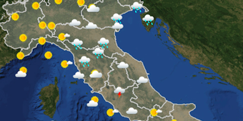 Le previsioni meteo per domani, domenica 26 agosto