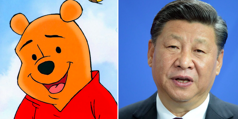 Winnie Pooh e il presidente cinese Xi Jinping