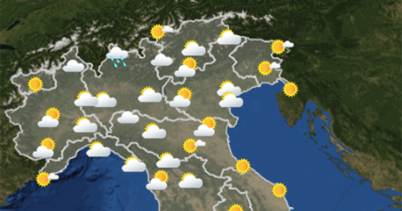 Le previsioni meteo per giovedì 30 agosto
