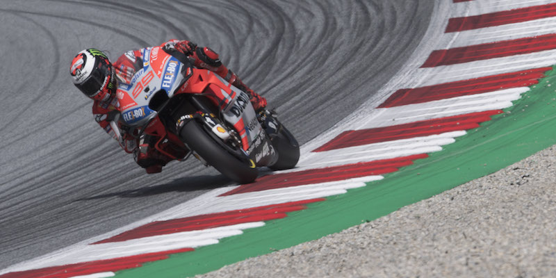 Jorge Lorenzo durante il Gran Premio d'Austria di MotoGP (Mirco Lazzari gp/Getty Images)