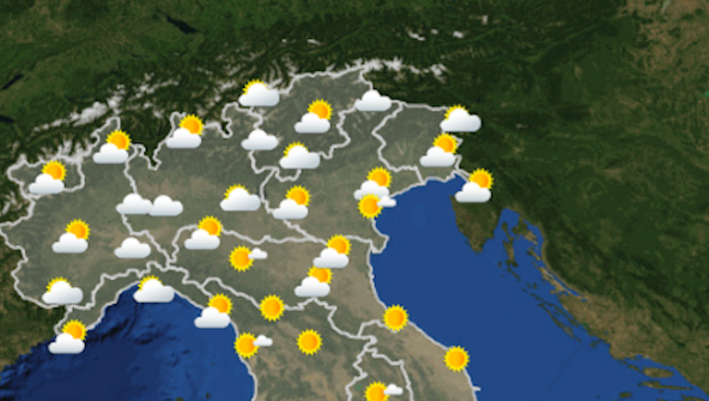 Le previsioni meteo per giovedì 23 agosto