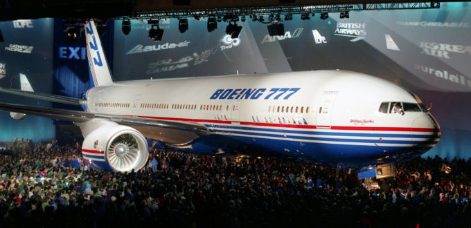 Il lancio del 777 a Everett