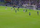 Il gol di tacco di Fabio Quagliarella in Sampdoria-Napoli