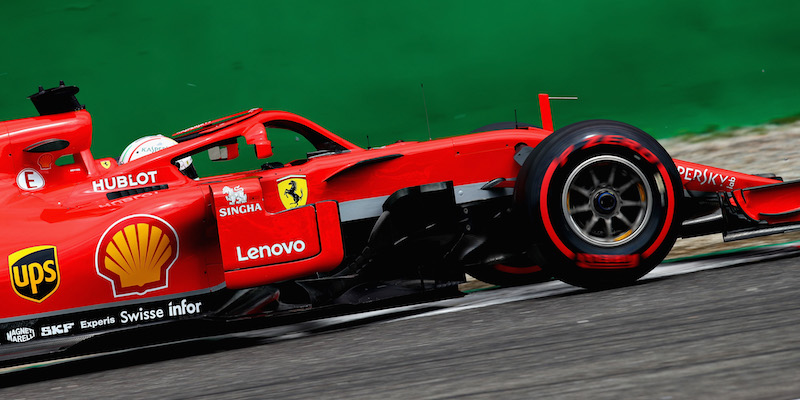 Sebastian Vettel a Monza durante le qualifiche del Gran Premio d'Italia di Formula 1 (Mark Thompson/Getty Images)