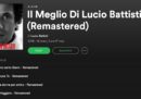 Il disco "Il meglio di Lucio Battisti" è sparito da Spotify