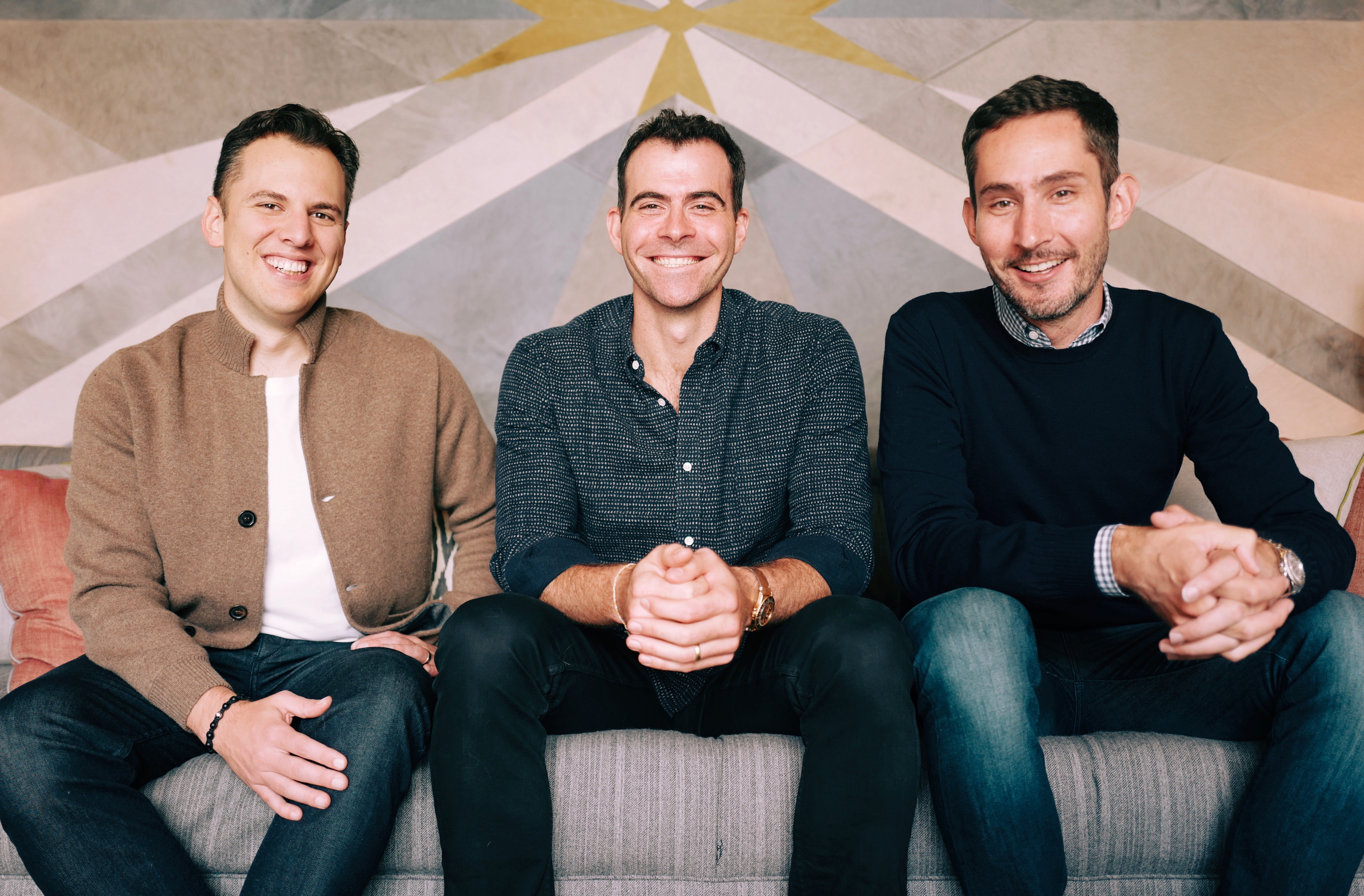 Adam Mosseri con i cofondatori di Instagram Kevin Systrom e Mike Krieger (Instagram)