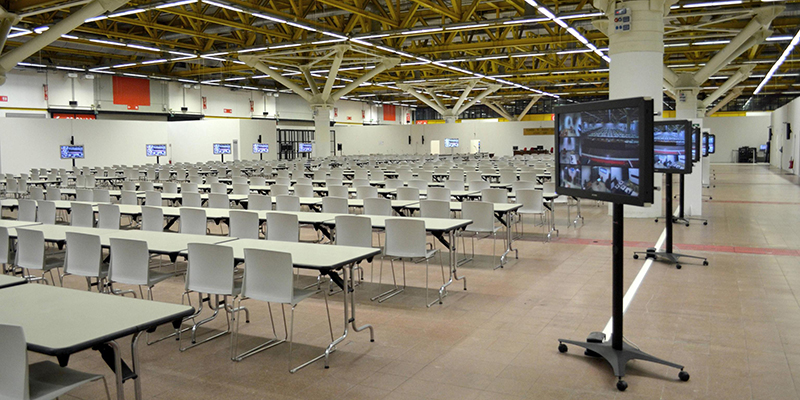Un'immagine dell'aula speciale dell'udienza preliminare del processo di Aemilia, Bologna (ANSA)
