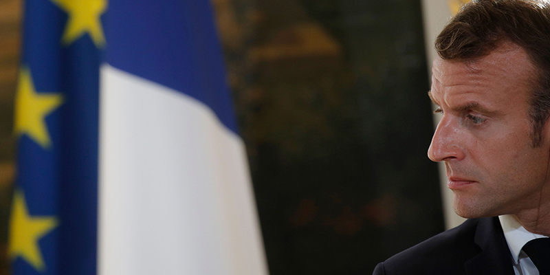 Emmanuel Macron all'Eliseo, Parigi, 15 ottobre 2018 
(PHILIPPE WOJAZER/AFP/Getty Images)