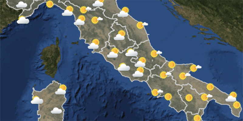 Le previsioni meteo per sabato 20 ottobre