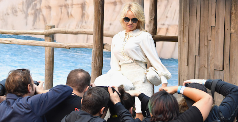 L'attrice Pamela Anderson alla sfilata di Chanel, Parigi, 2 ottobre 2018
(Pascal Le Segretain/Getty Images)