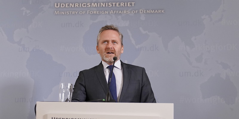 Il ministro degli Esteri danese Anders Samuelsen tiene una conferenza stampa sul caso a Copenaghen, 30 ottobre 2018
(MARTIN SYLVEST/AFP/Getty Images)