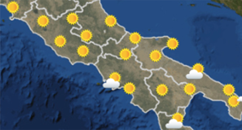 Le previsioni meteo per mercoledì 24 ottobre