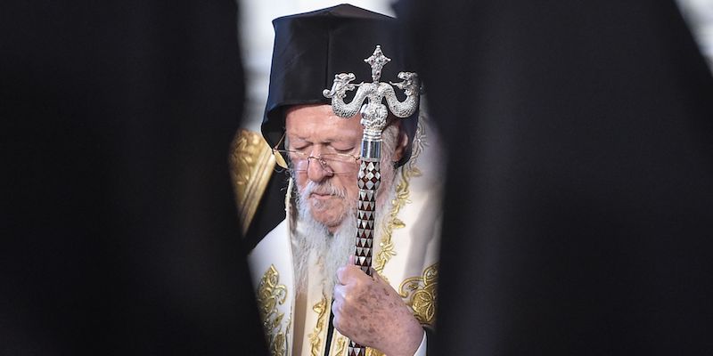 Il Patriarca di Costantinopoli Bartolomeo a Istanbul, il primo settembre 2018 (OZAN KOSE/AFP/Getty Images)