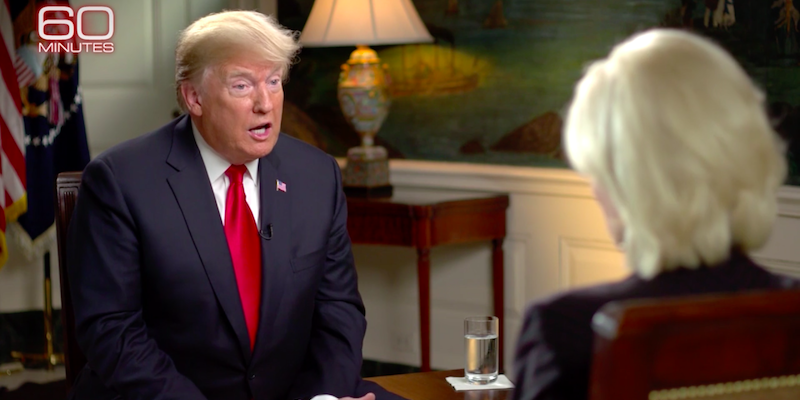Donald Trump intervistato dalla trasmissione 60 Minutes