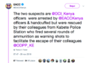 In Kenya dei poliziotti hanno aiutato a fuggire due colleghi che erano stati arrestati per corruzione