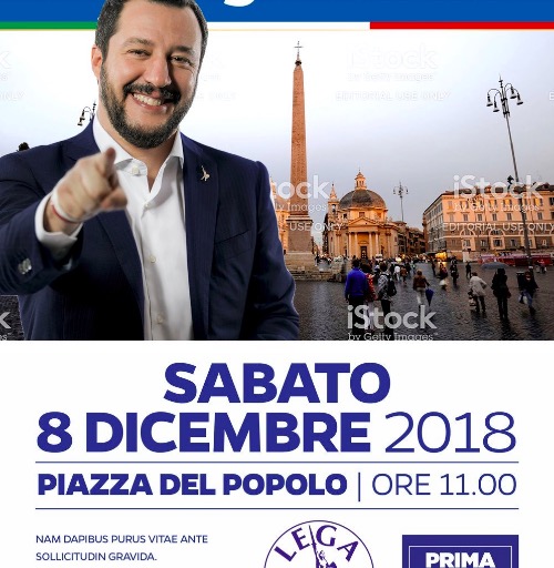 L’hanno fatta un po’ di fretta, questa locandina di Salvini