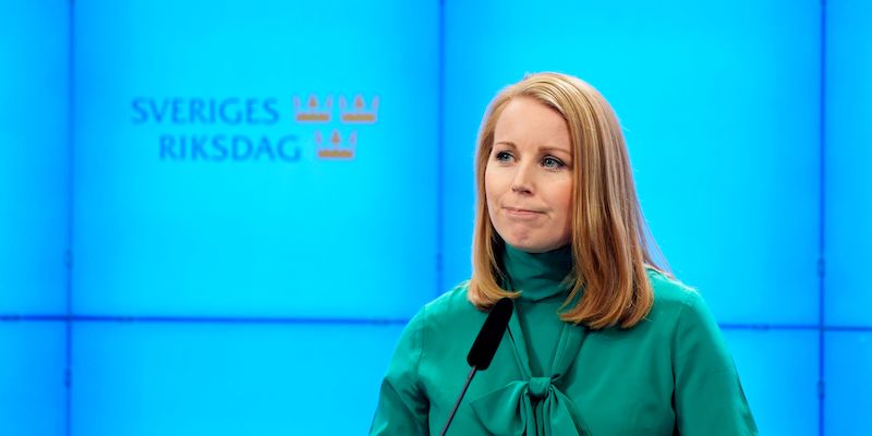 Annie Loof, leader del Partito di Centro svedese. (JESSICA GOW/AFP/Getty Images)