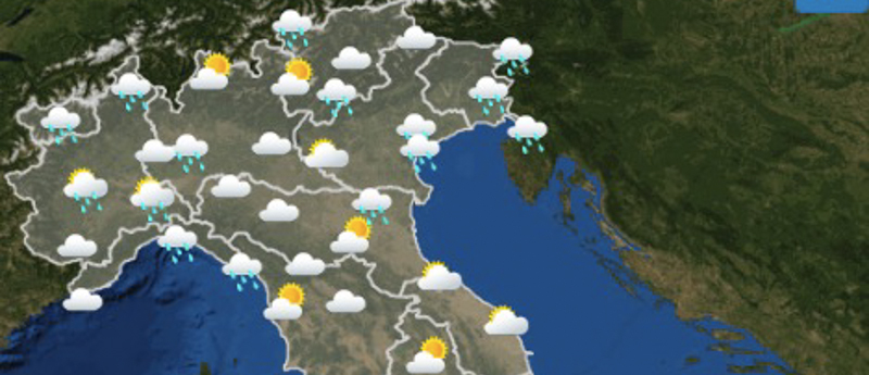 Le previsioni meteo per domani, martedì 6 novembre