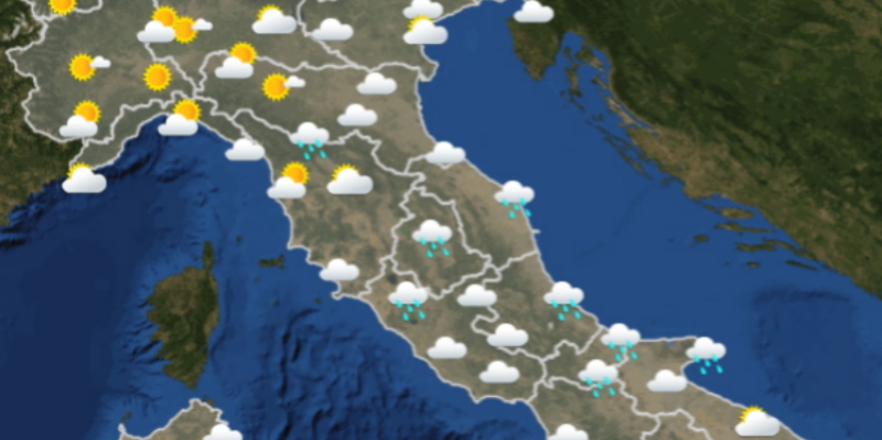 Le previsioni meteo per martedì 27 novembre