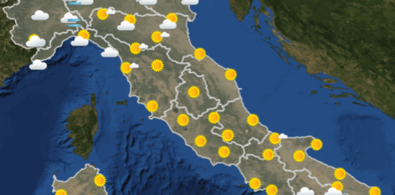 Le previsioni meteo per giovedì 29 novembre