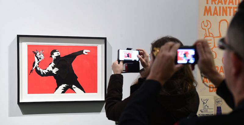 La mostra di Baksy al Mudec, Milano 
(MIGUEL MEDINA/AFP/Getty Images)