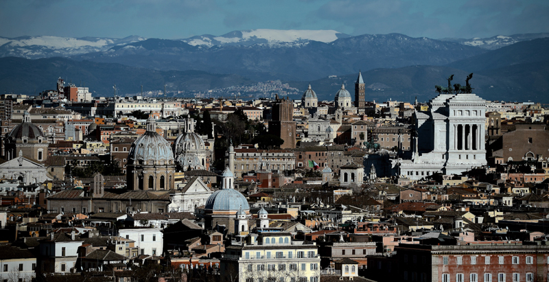 Roma vista dal Gianicolo (FILIPPO MONTEFORTE/AFP/Getty Images)