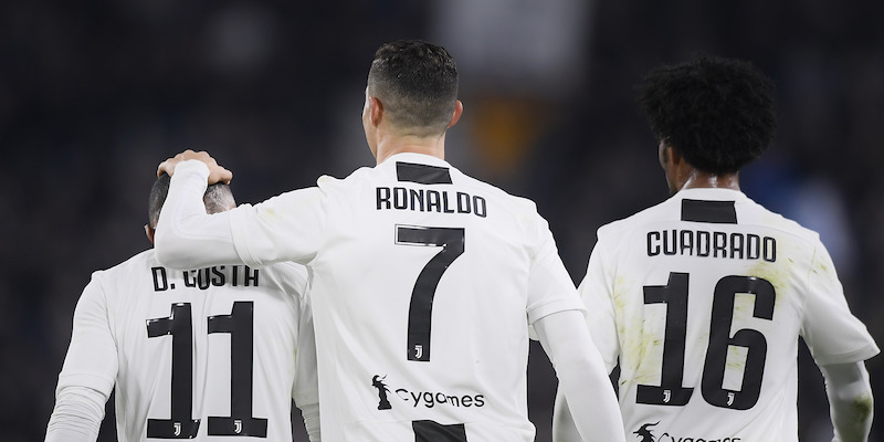 Douglas Costa, Cristiano Ronaldo e Juan Cuadrado (LaPresse/Fabio Ferrari)