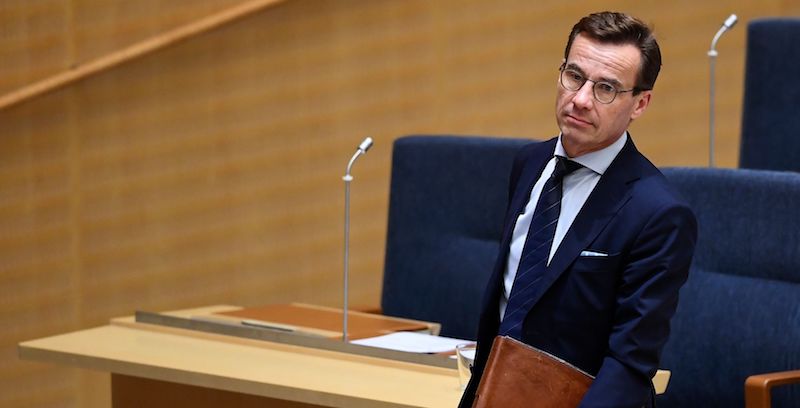 Ulf Kristersson il giorno in cui è stato respinto come primo ministro dal Parlamento, Stoccolma, Svezia, 14 novembre 2018
(JONATHAN NACKSTRAND/AFP/Getty Images)