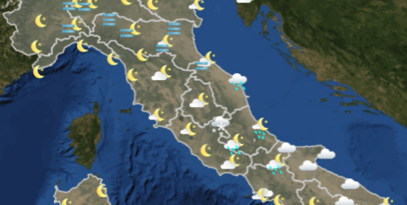 Le previsioni del meteo per la notte di San Silvestro e per Capodanno