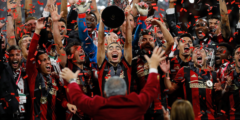 I giocatori dell'Atlanta United durante la premiazione per la vittoria della MLS Cup (GettyImages)