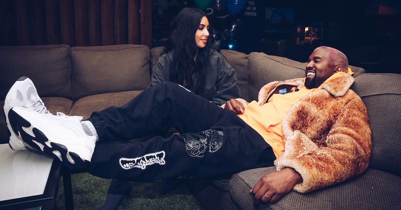 Kim Kardashian (38) e Kanye West (41) a una data del tour del rapper Travis Scott a Inglewood, California, 19 dicembre
(Rich Fury/Forum Photos via Getty Images)