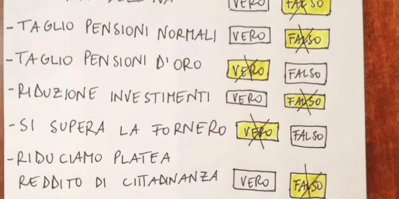 Luigi Di Maio ha pubblicato un’altra di quelle liste di cose