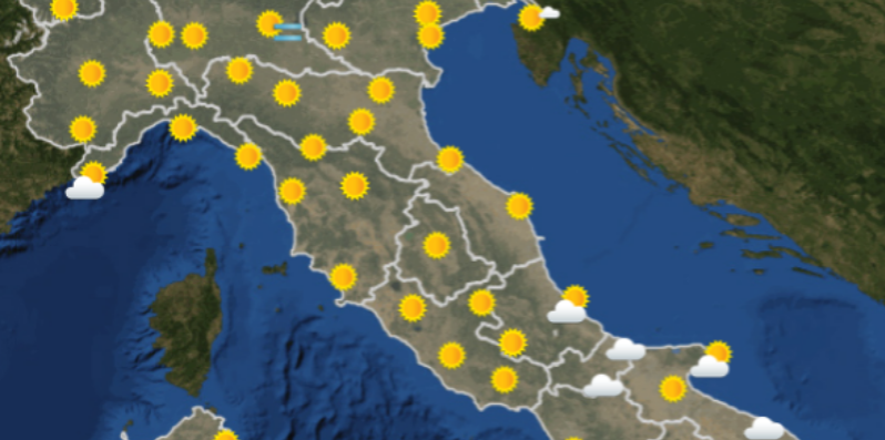 Le previsioni meteo per martedì 18 dicembre