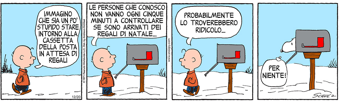 Peanuts 2018 dicembre 20