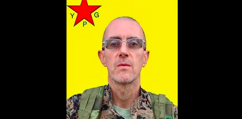 Giovanni Francesco Asperti in una foto diffusa dai curdi delle Unità di Protezione Popolare (YPG) sui social network
