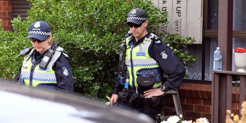 Due poliziotti australiani a Melbourne (WILLIAM WEST/AFP/Getty Images)