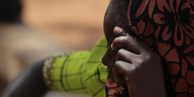 Una donna rapita da Boko Haram (AP Photo/Lekan Oyekanmi)