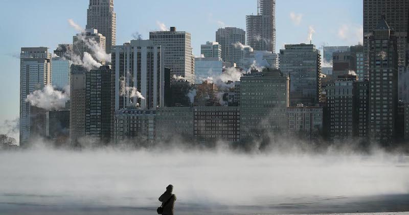 Lago Michigan, Chicago, Illinois, 30 gennaio 2019
(Scott Olson/Getty Images)