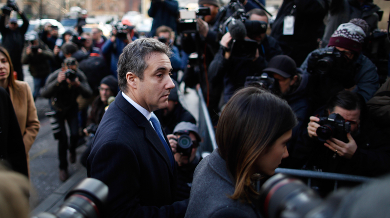 Michael Cohen fuori da un tribunale di Manhattan. (Eduardo Munoz Alvarez/Getty Images)