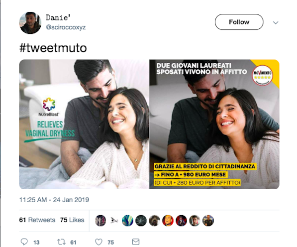 Il M5S ha scelto l’immagine di stock sbagliata per promuovere il reddito di cittadinanza