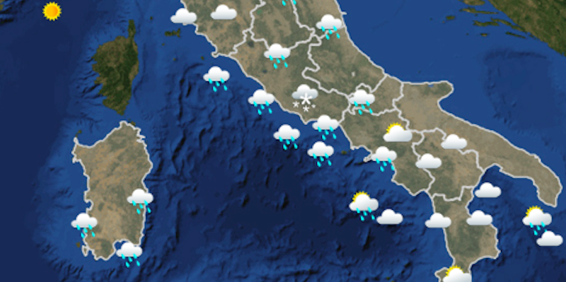 Le previsioni del meteo per lunedì 21 gennaio