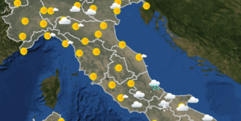 Le previsioni meteo per domani, sabato 26 gennaio