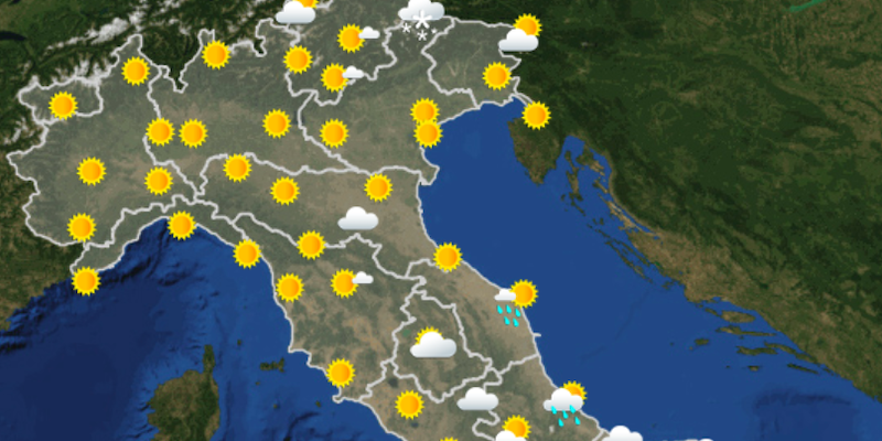 Meteo: le previsioni per mercoledì 2 gennaio
