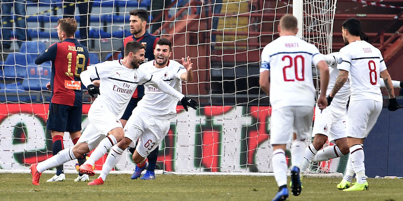 Fabio Borini esulta dopo il gol segnato al Genoa (Paolo Rattini/Getty Images)
