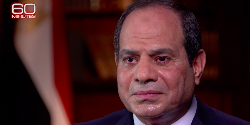 Il presidente egiziano Abdel Fattah al Sisi (CBS)