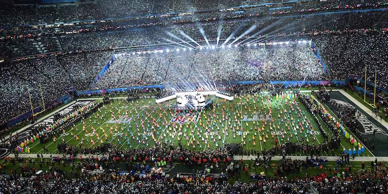 Il concerto di Justin Timberlake all'ultimo Super Bowl (ANGELA WEISS/AFP/Getty Images)